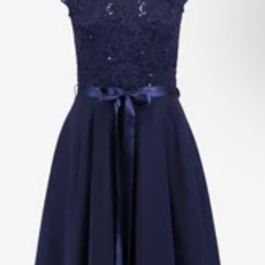 Dark Blue Lace Dress