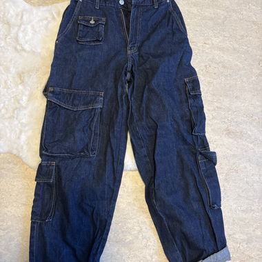 Jeans cargo blu scuro