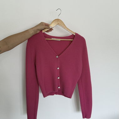 Zara pink knit cardigan