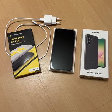 Samsung Galaxy A56 5G with accessories