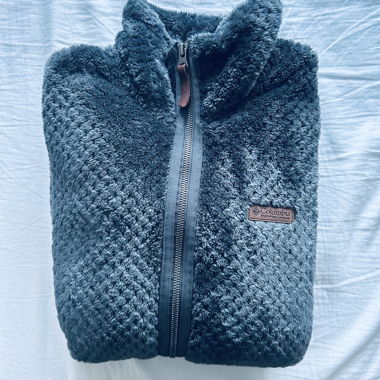Columbia grey fleece jacket S