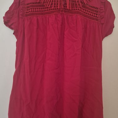 Pink Blouse with Embroidery