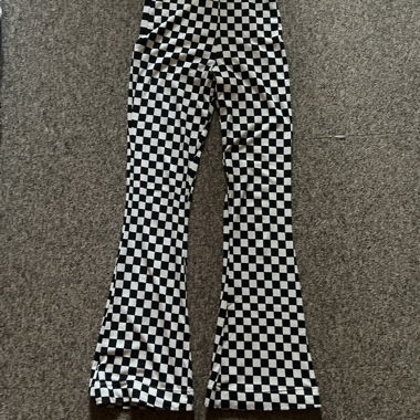 Flair Leggings with Checkered Pattern 