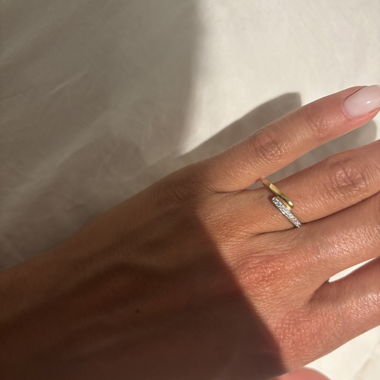 Gold Ring with Zirconia