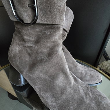 Grey Suede Ankle Boots