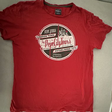 T-shirt grafica rossa Pepe Jeans M