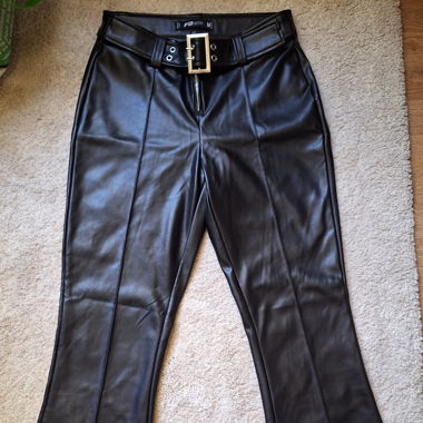 Faux Leather Flared Pants