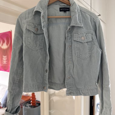 Veste en velours côtelé bleu ciel