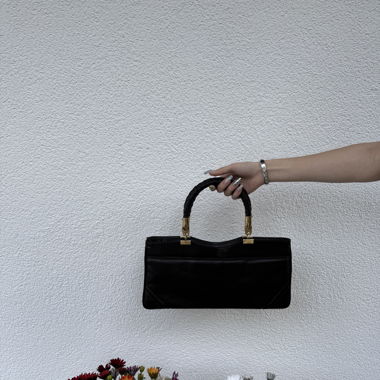 Vintage braune Tasche aus echtem Leder
