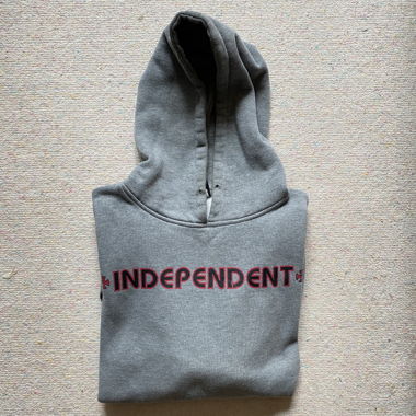 Felpa con cappuccio Independent grigia