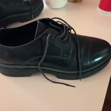 Dark Green Geox Derby Shoes
