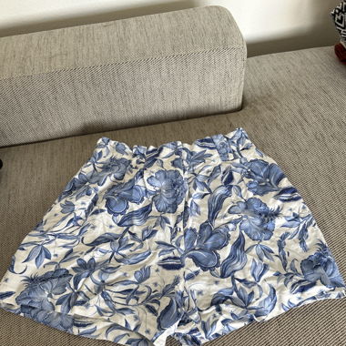 Kurze Leinenhose