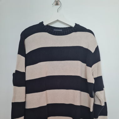 Pullover beige dunkelblau