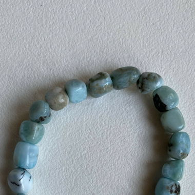 Larimar Edelstein Perlen Armband