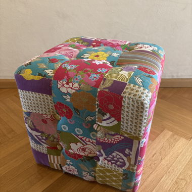 Bunter Patchwork-Hocker