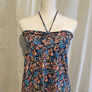 Bandeau Top mit Blumenmuster