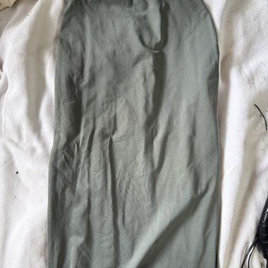 Gonna lunga aderente con top a tubo verde/grigio