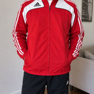Veste d'entraînement Adidas vintage rouge Taille L