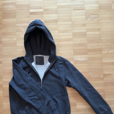 Hoodie mit Reissverschluss, grau, S