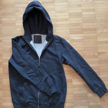 Hoodie mit Reissverschluss, grau, S