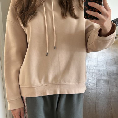 Beiger Damen Hoodie L