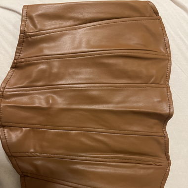 Zara Leder Corset Top in Braun