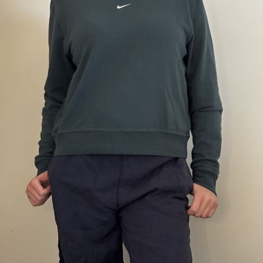 Felpa Nike verde scuro girocollo