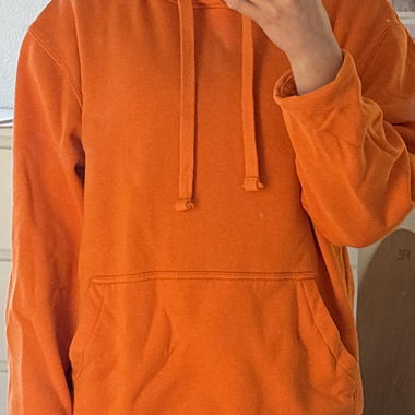 Hoodie orange à capuche