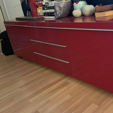 Ikea TV Möbel / SIDEBOARD, Hochglanz rot