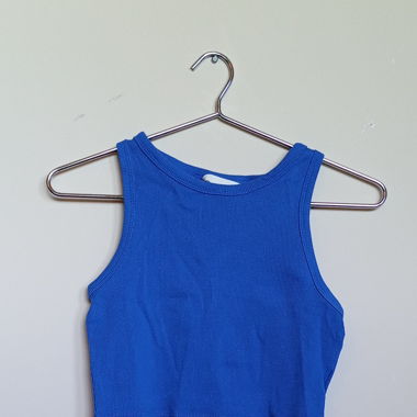 Blaues Crewneck Top