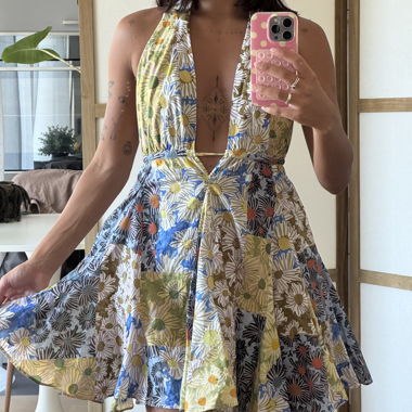 Zara floral halter dress