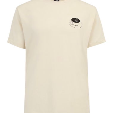Beige T-shirt with logo
