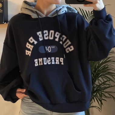Midnight blue x gray Pullover