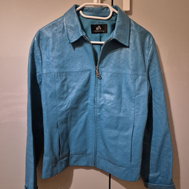 Lederjacke in blau