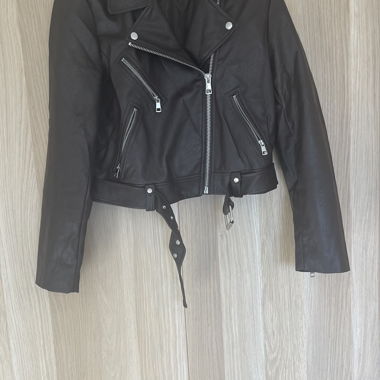 Brown faux leather jacket