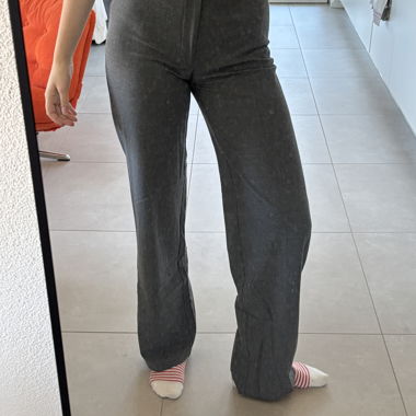 Grey high-waist trousers (business trousers)