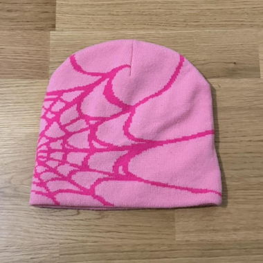 Bonnet en maille rose