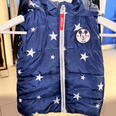 Ärmellose Mickey-Weste, blau mit Sternen, Kinder