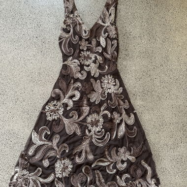Phase Eight Dress Brown with Floral Pattern