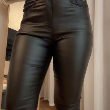 Pantalone in ecopelle nero