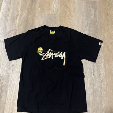 Bape x Stüssy black Shark T-shirt S