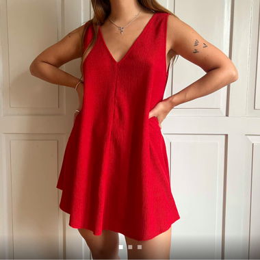 red asos dress
