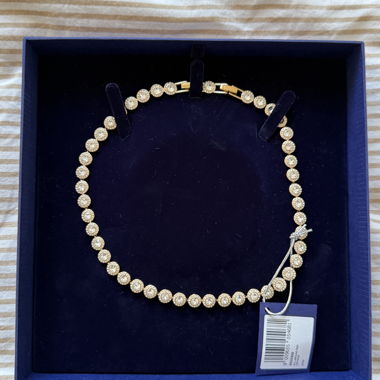 Collana Swarovski dorata con cristalli