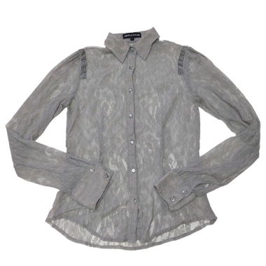 grey lace blouse