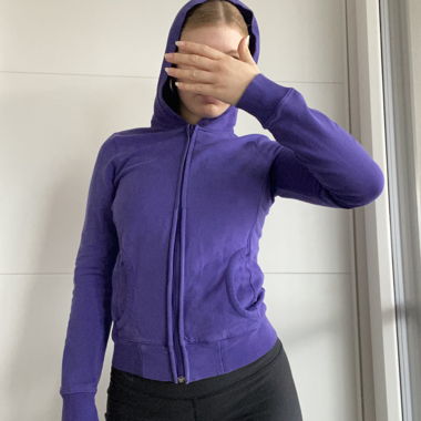 Carhartt purple hooded zip jacket S