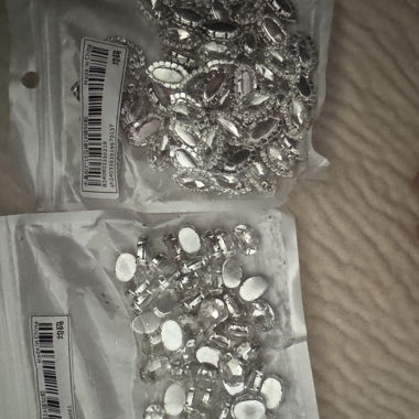 Strasssteine Set silber