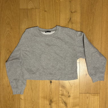 Graues cropped Sweatshirt 