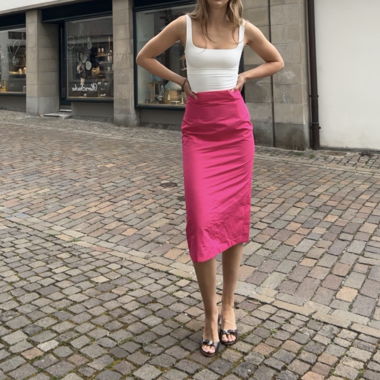 Zara pink midi skirt