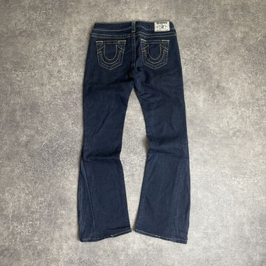 Jeans Vintage True Religion a vita bassa e a zampa