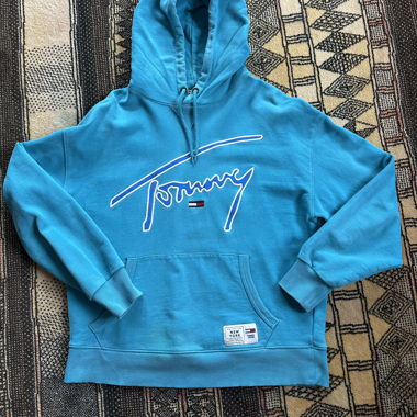 Felpa Tommy Jeans blu turchese S